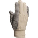CP149 COTTON GLOVE WITH BLACK DOTS