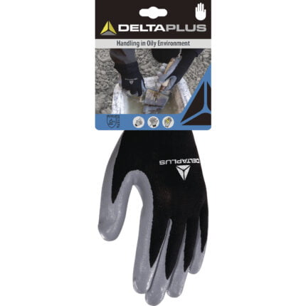 DPVE712GR POLYESTER KNITTED GLOVE / NITRILE PALM