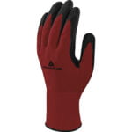 DPVE724RO POLYESTER/SPANDEX KNITTED GLOVE - NITRILE PALM+DOTS