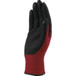 DPVE724RO POLYESTER/SPANDEX KNITTED GLOVE - NITRILE PALM+DOTS - Image 2