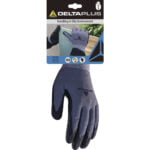 DPVE727 POLYAMIDE SPANDEX KNITTED GLOVE - NITRILE/PU PALM + DOTS