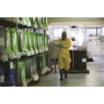 DT300 DELTACHEM DELTACHEM DISPOSABLE OVERALLS WITH HOOD - 3B TYPE - TAPED SEAMS - Image 2