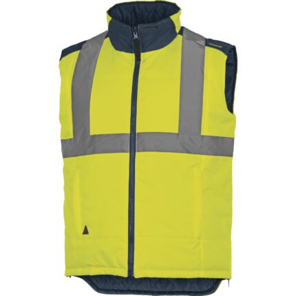 FIDJI HV WARM HIGH VISIBILITY REVERSIBLE POLYESTER OXFORD PU COATING VEST