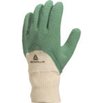 LA500 GREEN CREPE LATEX GLOVE ON COTTON SUPPORT WITH UNCOATED BACK