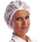 PO111 WHITE POLYPROPYLENE CLIPPED MOBCAP