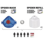 SPIDERMASK P2W X5 BOX OF 5 REUSABLE MOULDED MASKS FFP2W - Image 6