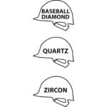 VISOR HOLDER FACESHIELD HOLDER FOR SAFETY HELMET QUARTZ / ZIRCON / BASEBALL DIAMOND - Image 2