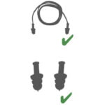 CONICFIR010 BAG OF 10 PAIRS OF REUSABLE TPR EARPLUGS - Image 2