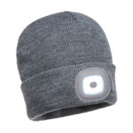 B028 Rechargeable Twin LED Beanie | Portwest - Image 2
