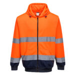 B317 Hi-Vis Contrast Zipped Hoodie | Portwest