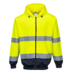 B317 Hi-Vis Contrast Zipped Hoodie | Portwest - Image 2