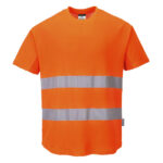 C394 Hi-Vis Cotton Comfort Mesh Insert T-Shirt S/S | Portwest
