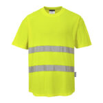 C394 Hi-Vis Cotton Comfort Mesh Insert T-Shirt S/S | Portwest - Image 2