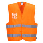 C475 Hi-Vis Two Band Dual ID Holder Vest | Portwest