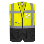 C476 Warsaw Hi-Vis Contrast Executive Vest | Portwest - Image 3