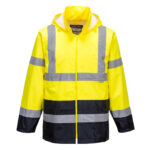 H443 Hi-Vis Contrast Classic Rain Jacket | Portwest - Image 3