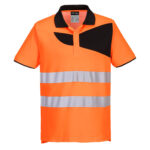 PW212 PW2 Hi-Vis Cotton Comfort Polo Shirt S/S | Portwest
