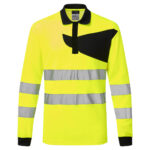PW220 PW2 Hi-Vis Polo Shirt L/S | Portwest - Image 2