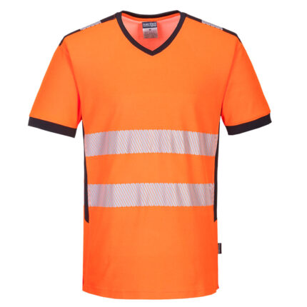 PW310 PW3 Hi-Vis V-Neck Mesh Insert T-Shirt S/S | Portwest