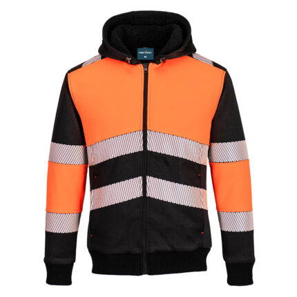 PW377 PW3 Zipped Class 1 Winter Hoodie | Portwest