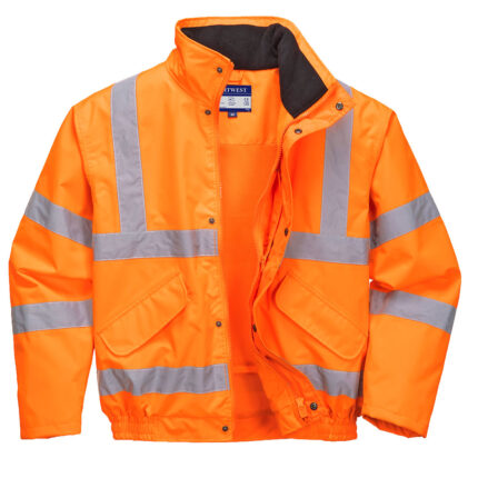 RT62 Hi-Vis Breathable Rain Bomber Jacket | Portwest