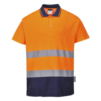 S174 Hi-Vis Cotton Comfort Contrast Polo Shirt S/S | Portwest