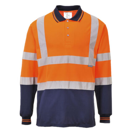 S279 Hi-Vis Contrast Polo Shirt L/S | Portwest