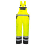 S488 Hi-Vis Breathable Contrast Rain Bib and Brace | Portwest - Image 2
