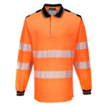 T184 PW3 Hi-Vis Cotton Comfort Polo Shirt L/S | Portwest